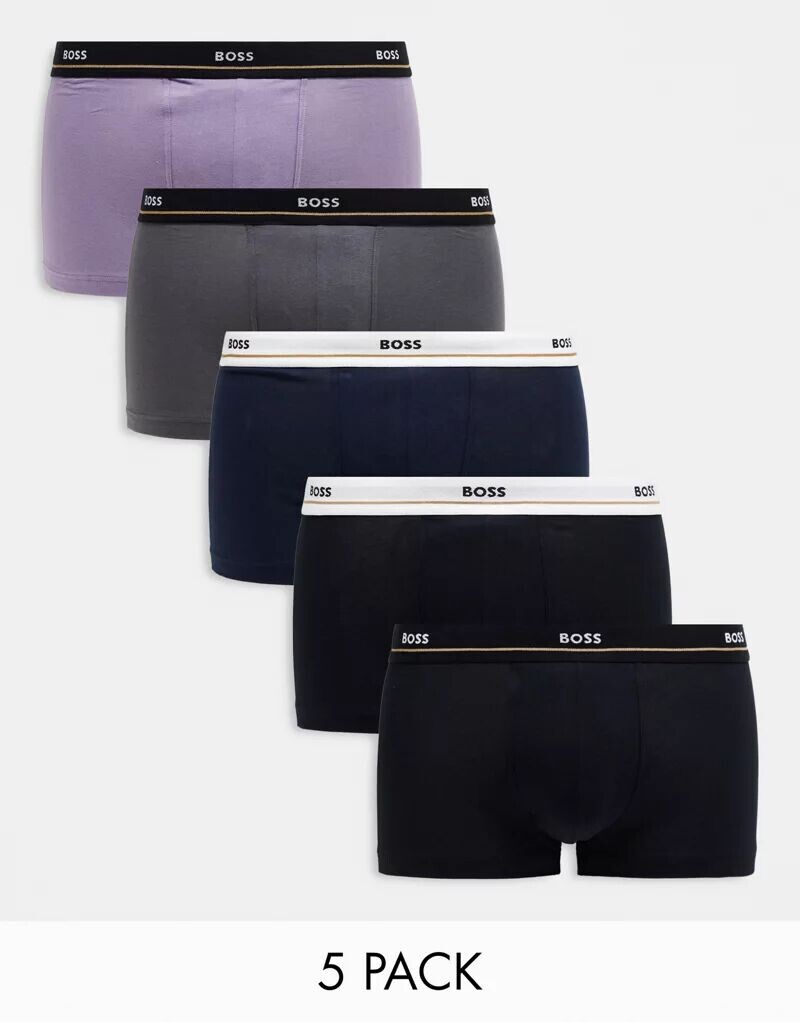 

Набор из пяти разноцветных плавок Boss Bodywear, Черный