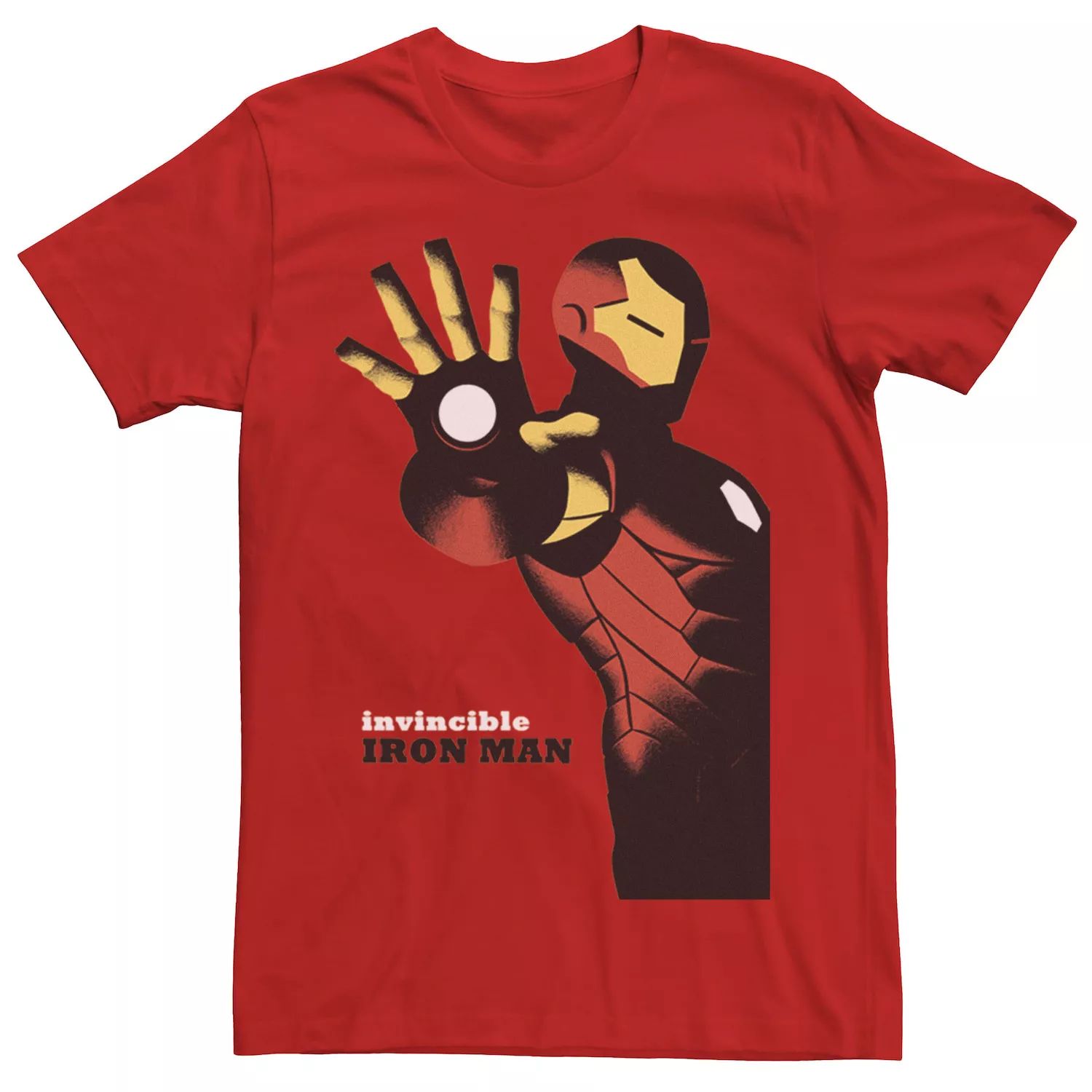 Мужская футболка Avengers Iron Man золотистого цвета с рисунком Invincible Marvel