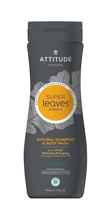 

Attitude Sports Men 2w1 гель для мытья тела и волос, 473 ml