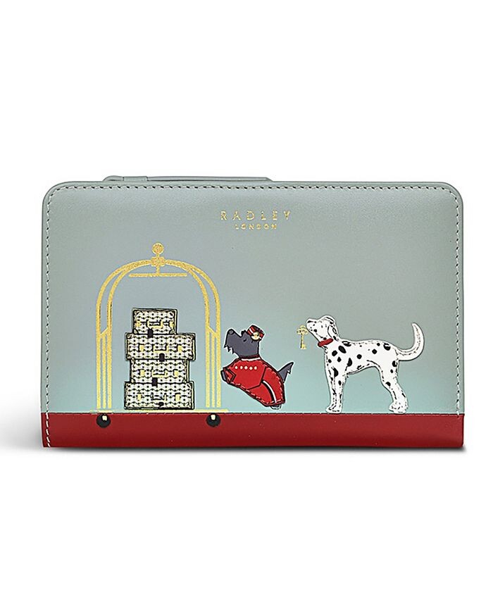 

Мини-кошелек двойного сложения на тележке для багажа Radley London, зеленый