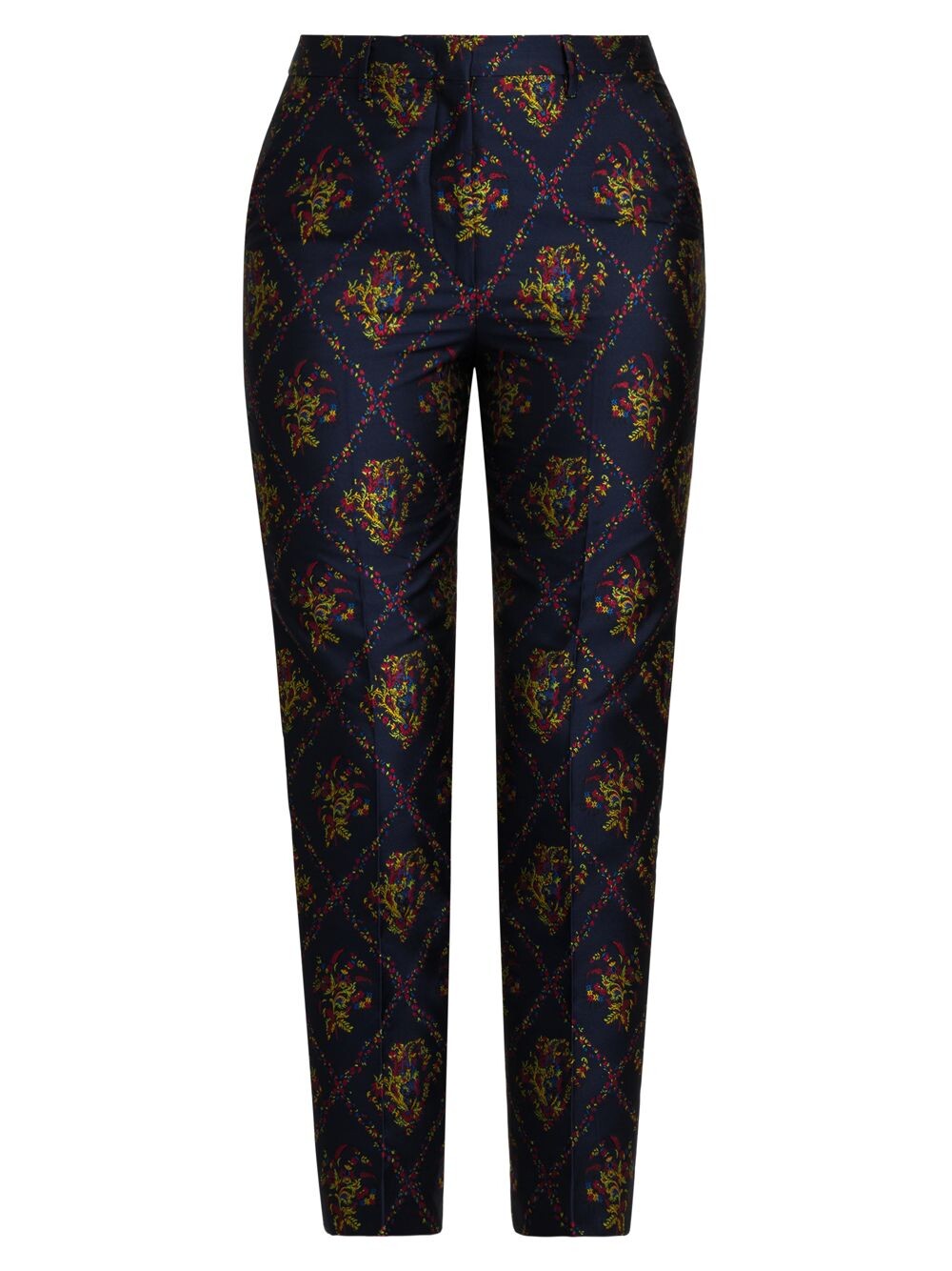 

Жаккардовые укороченные брюки Garden Party Etro, нави, Черный