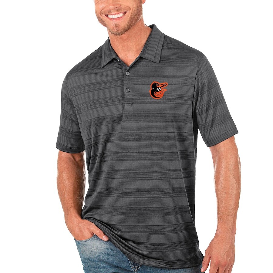 

Поло с коротким рукавом Antigua Baltimore Orioles, серый