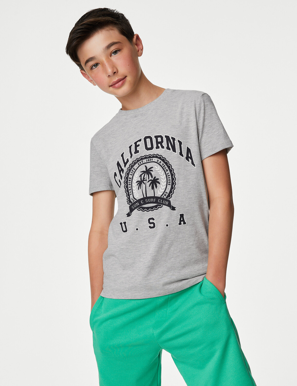 

Футболка «Калифорния» с насыщенным хлопком (6–16 лет) Marks & Spencer