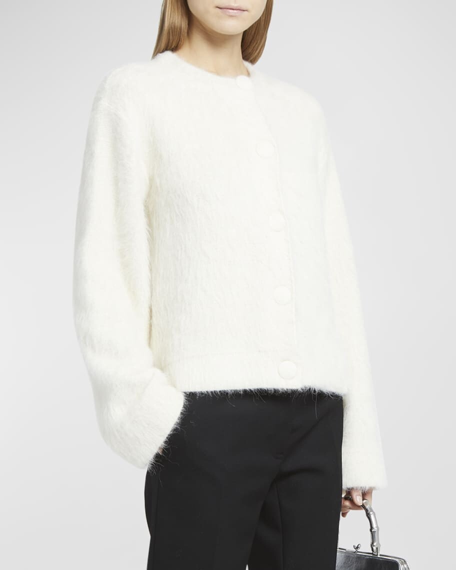 

Кардиган пушистой вязки с круглым вырезом Jil Sander