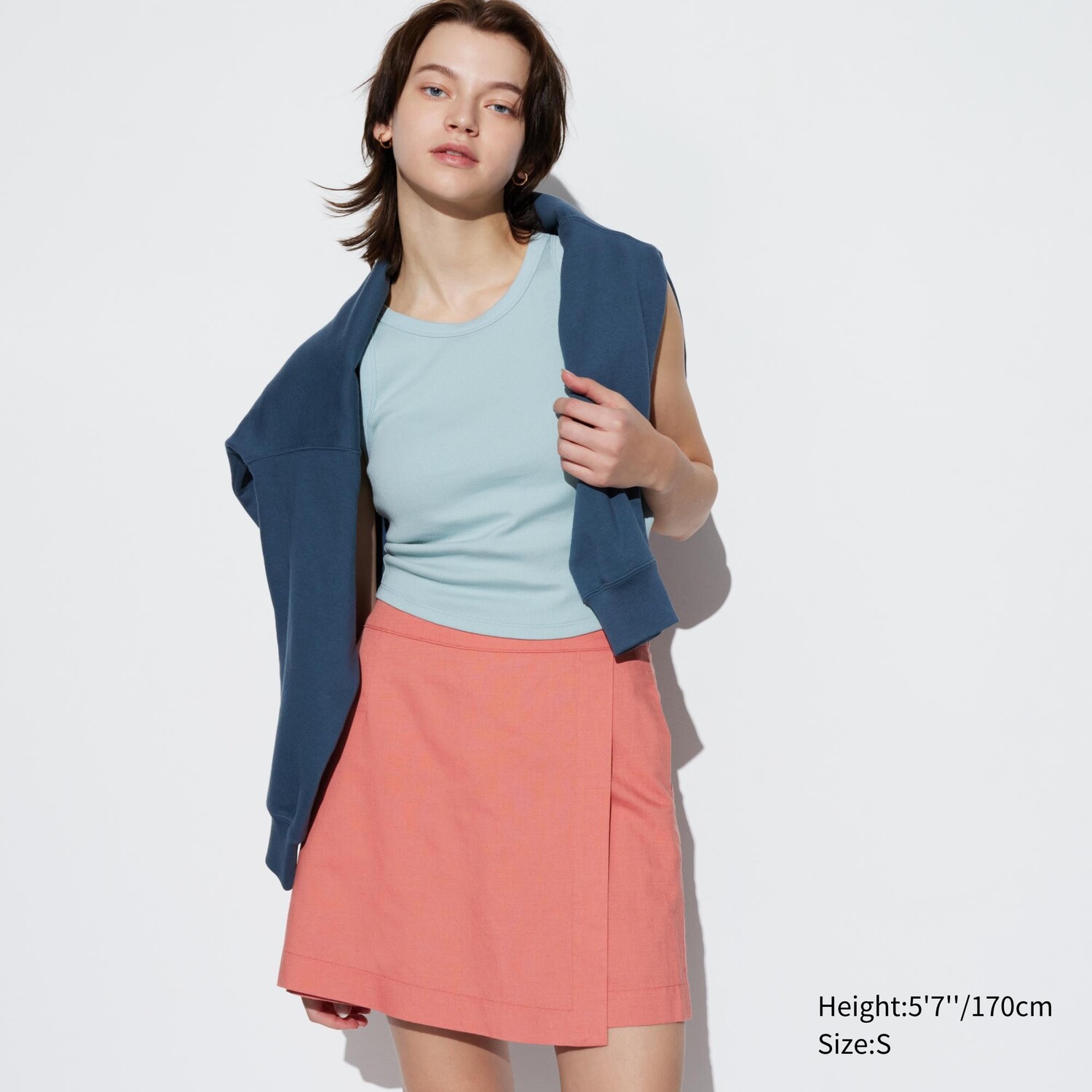 

Льняная юбка-брюки UNIQLO, оранжевый