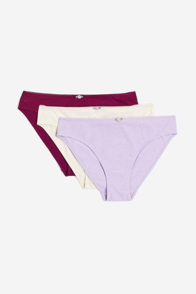 

Трусики из 3 предметов в полоску пико и хлопковые трусики H&M