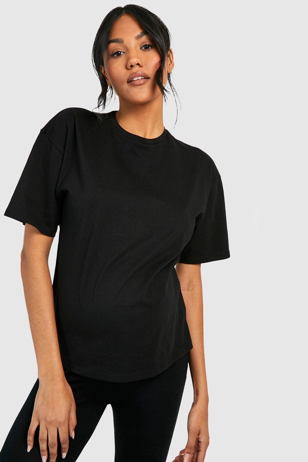 

Базовая футболка для беременной Boohoo, черный