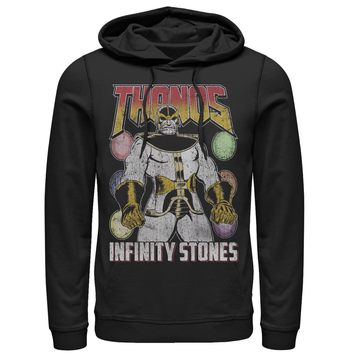 Мужская винтажная толстовка с капюшоном Thanos Infinity Stones Marvel