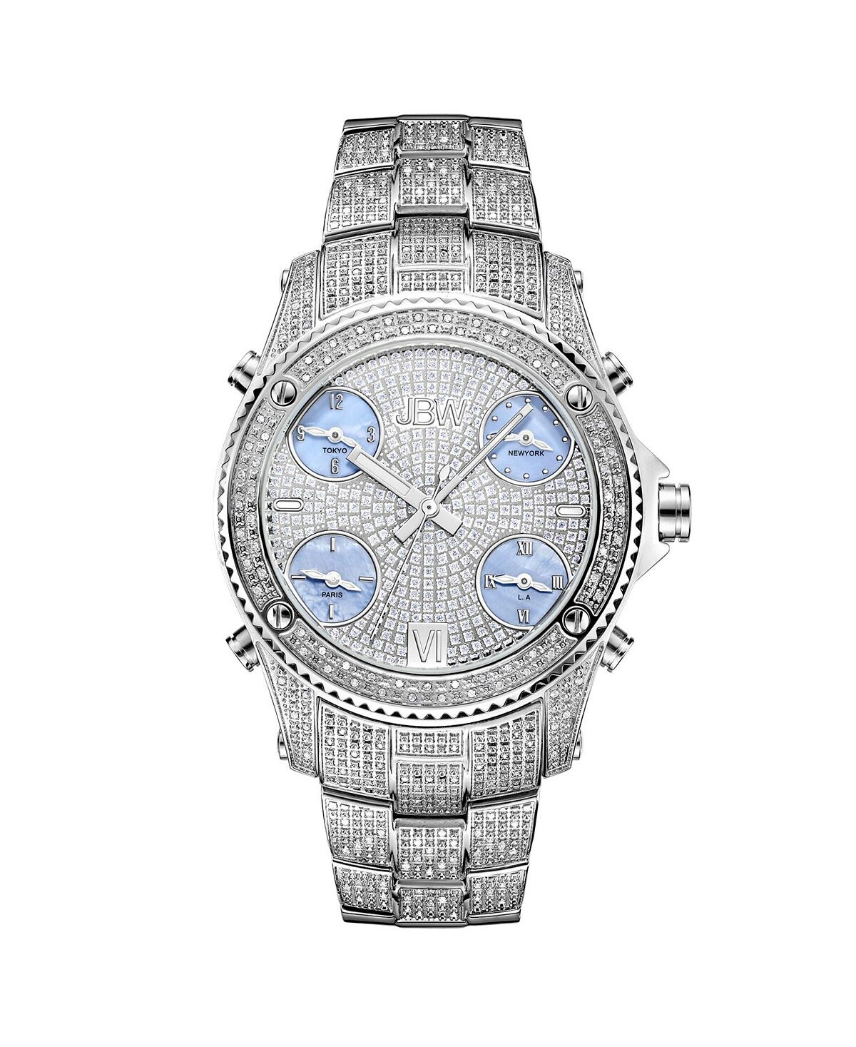 

Мужские часы Jet Setter Diamond (2 карата) из нержавеющей стали Jbw