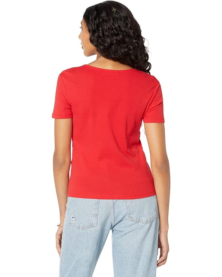 

Футболка MANGO Ring T-Shirt, красный