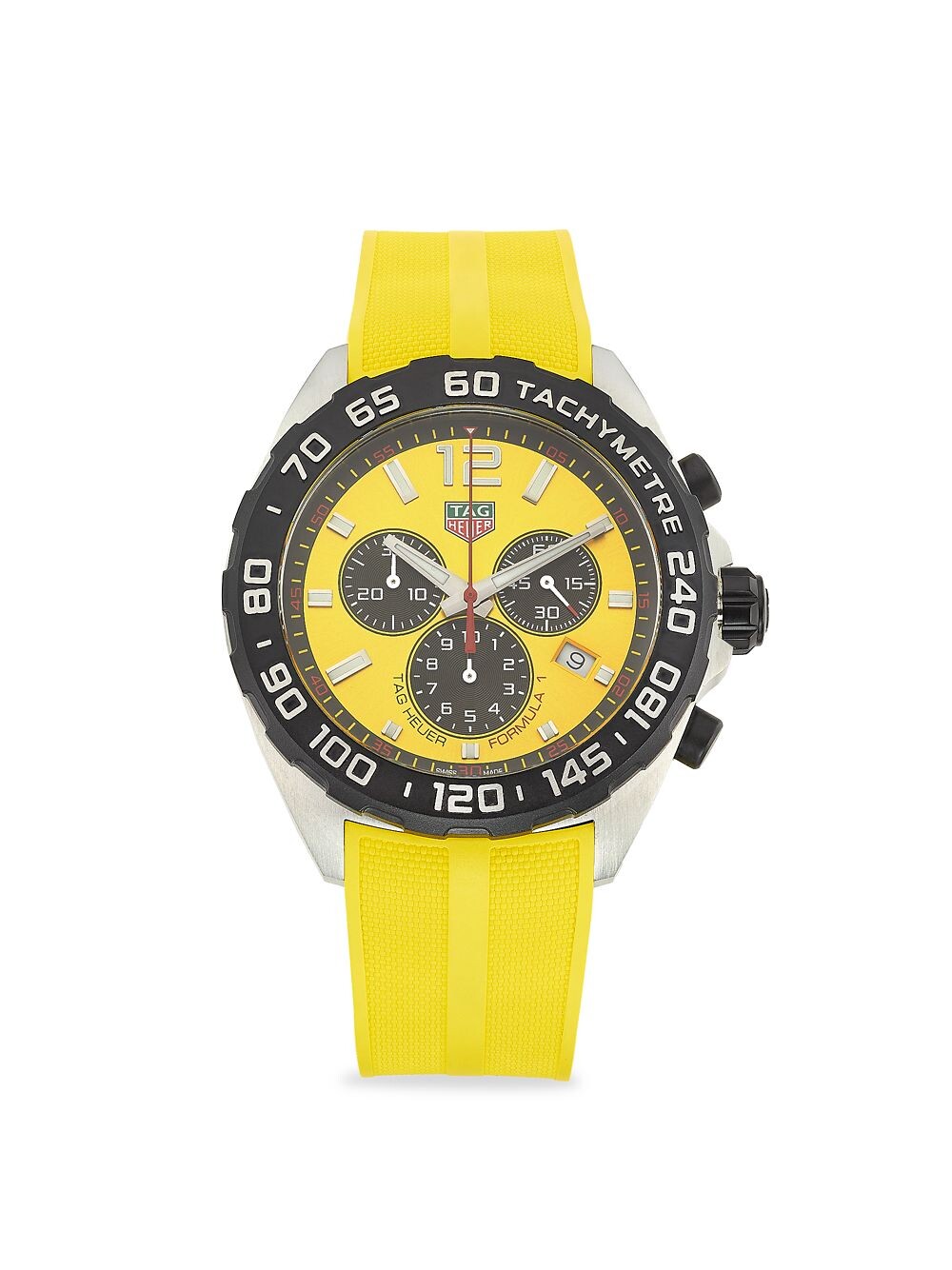 

Часы Formula 1 с ремешком из нержавеющей стали и каучука TAG Heuer, желтый