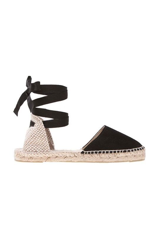 

Замшевые эспадрильи Valenciana Espadrilles на плоской подошве Manebi, черный