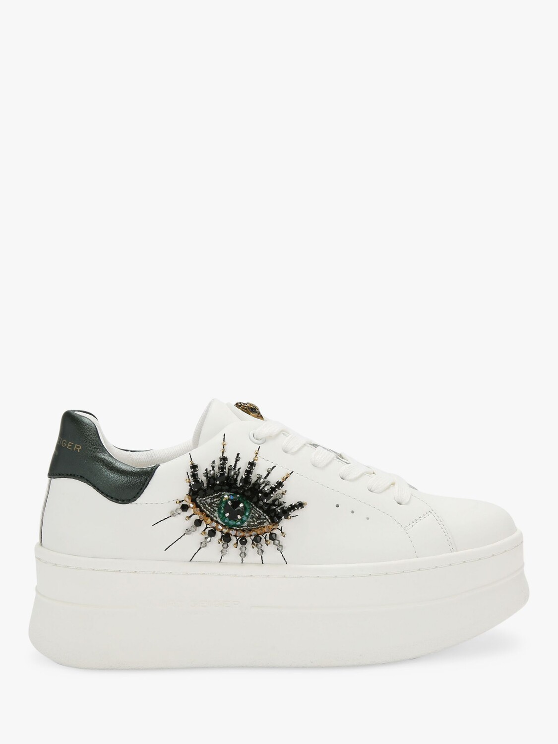 

Kurt Geiger London Laney Кожаные кроссовки с накаченными глазами, белые