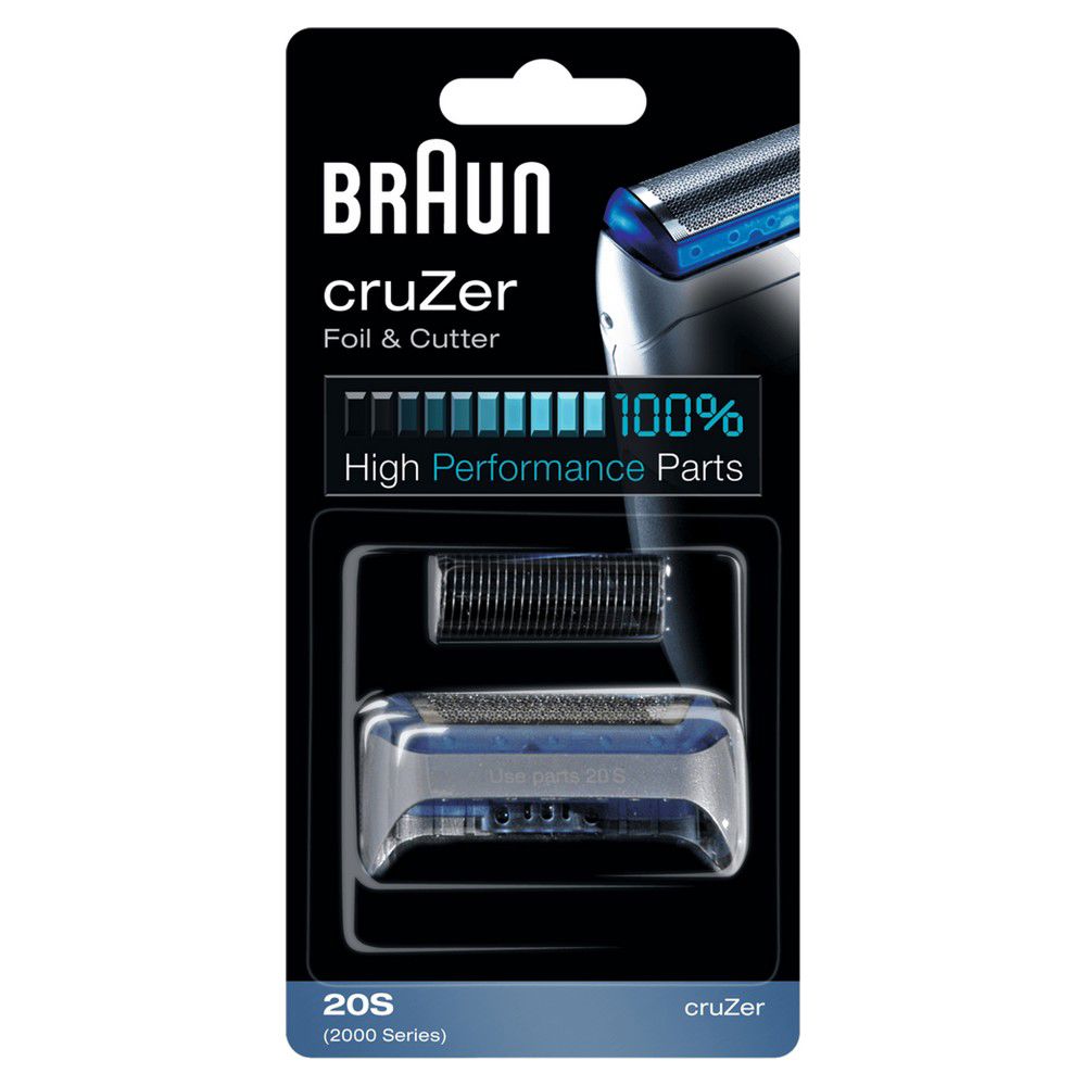Лезвия бритвы Cruzer 20s foil and cutter silver Braun, 1 шт сменная бритвенная головка braun series 5 cassette 53b 81746550