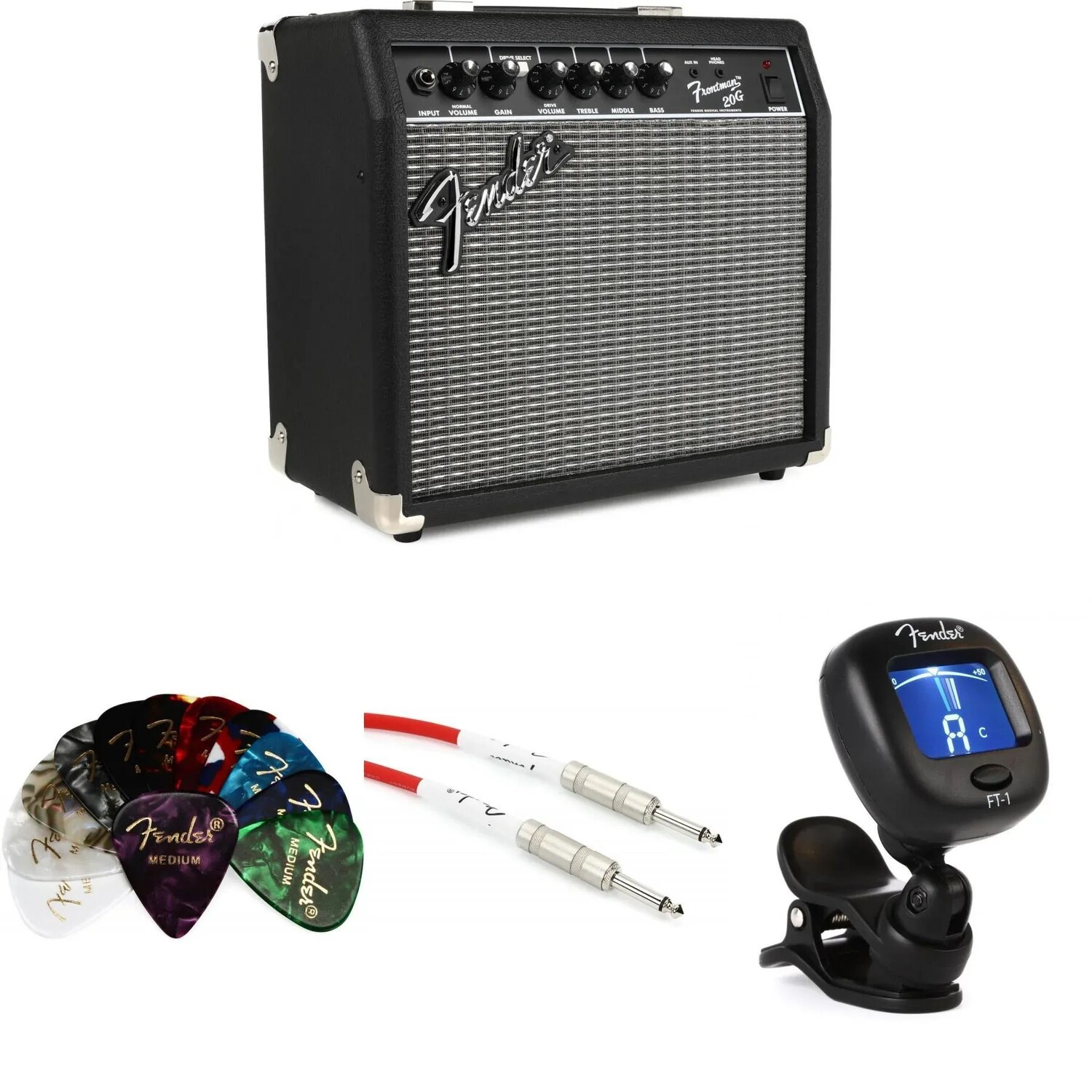 

Комплект предметов первой необходимости Fender Frontman Combo мощностью 20 Вт