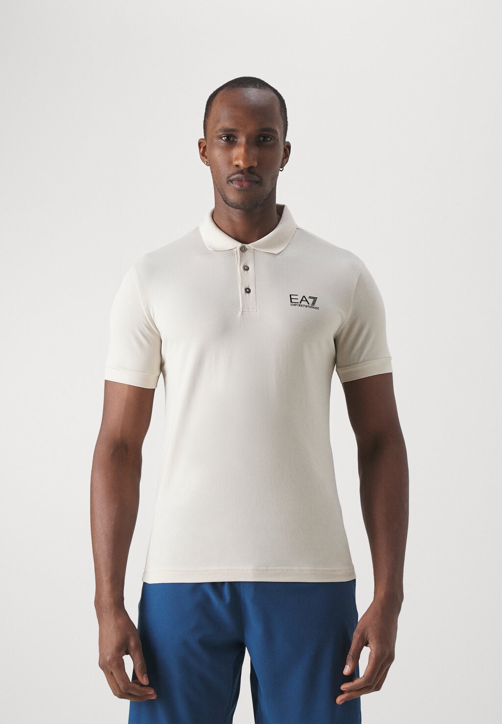 

Поло EA7 Emporio Armani, жемчужно-серый