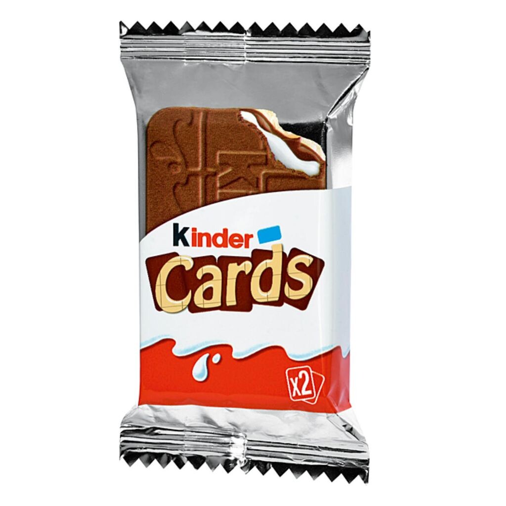 

Вафли Ferrero Kinder Cards фирменные с какао-кремом 2 шт. 25г