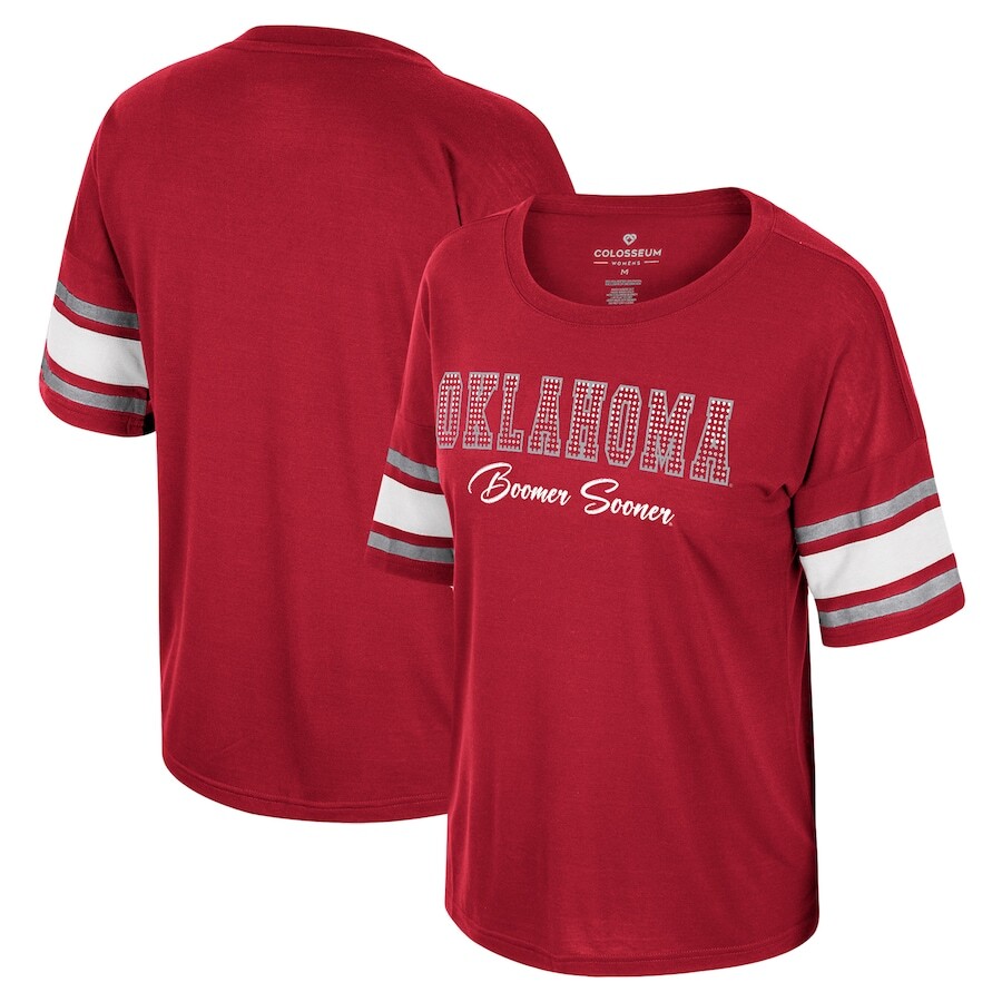 

Футболка с коротким рукавом Colosseum Oklahoma Sooners, малиновый
