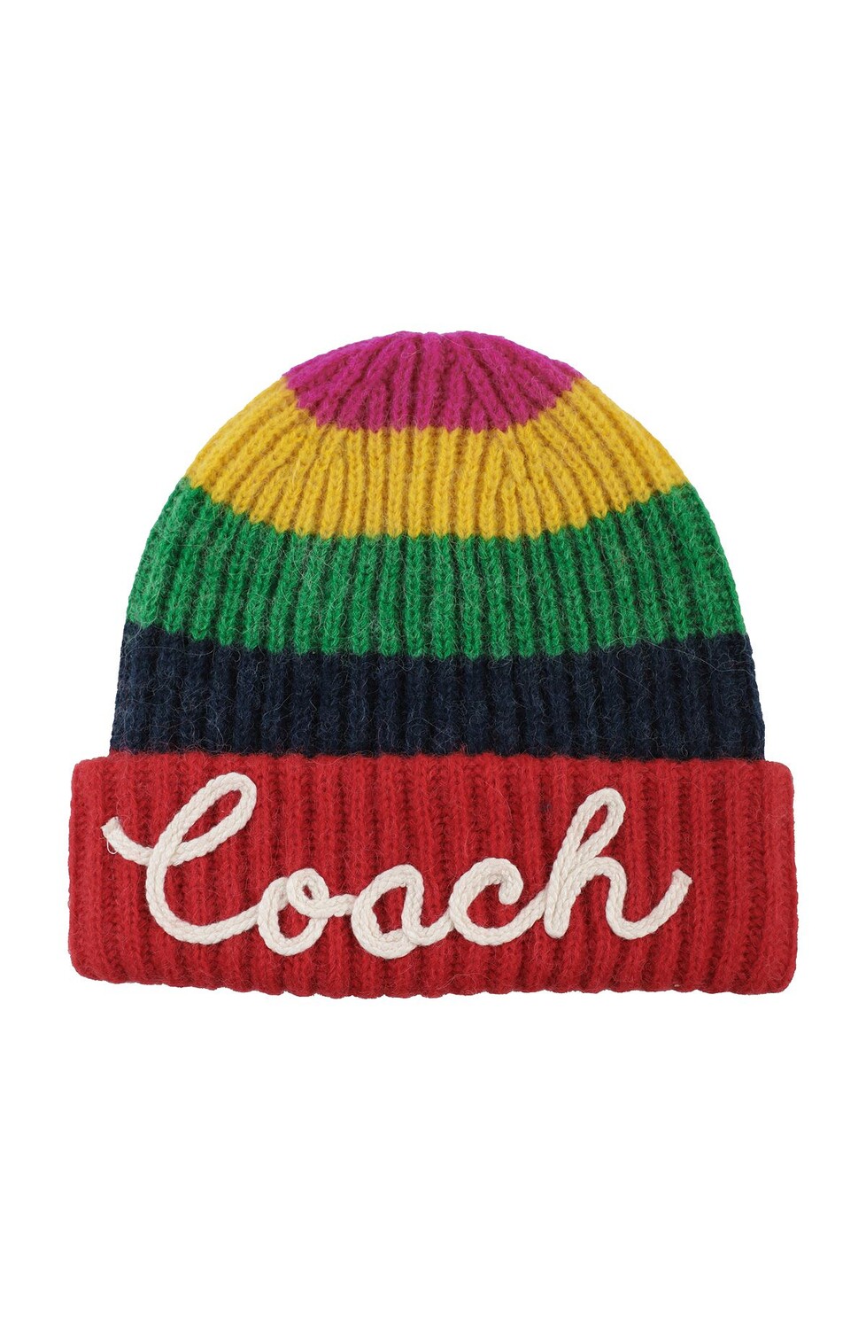 

Женская шапка-бини в несколько полосок COACH