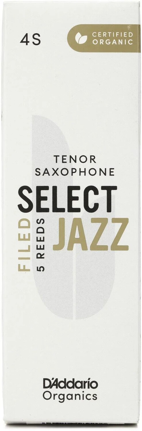 

D'Addario Organics Select Jazz Filed Трости для тенор-саксофона — 4 мягких (5 шт. в упаковке)