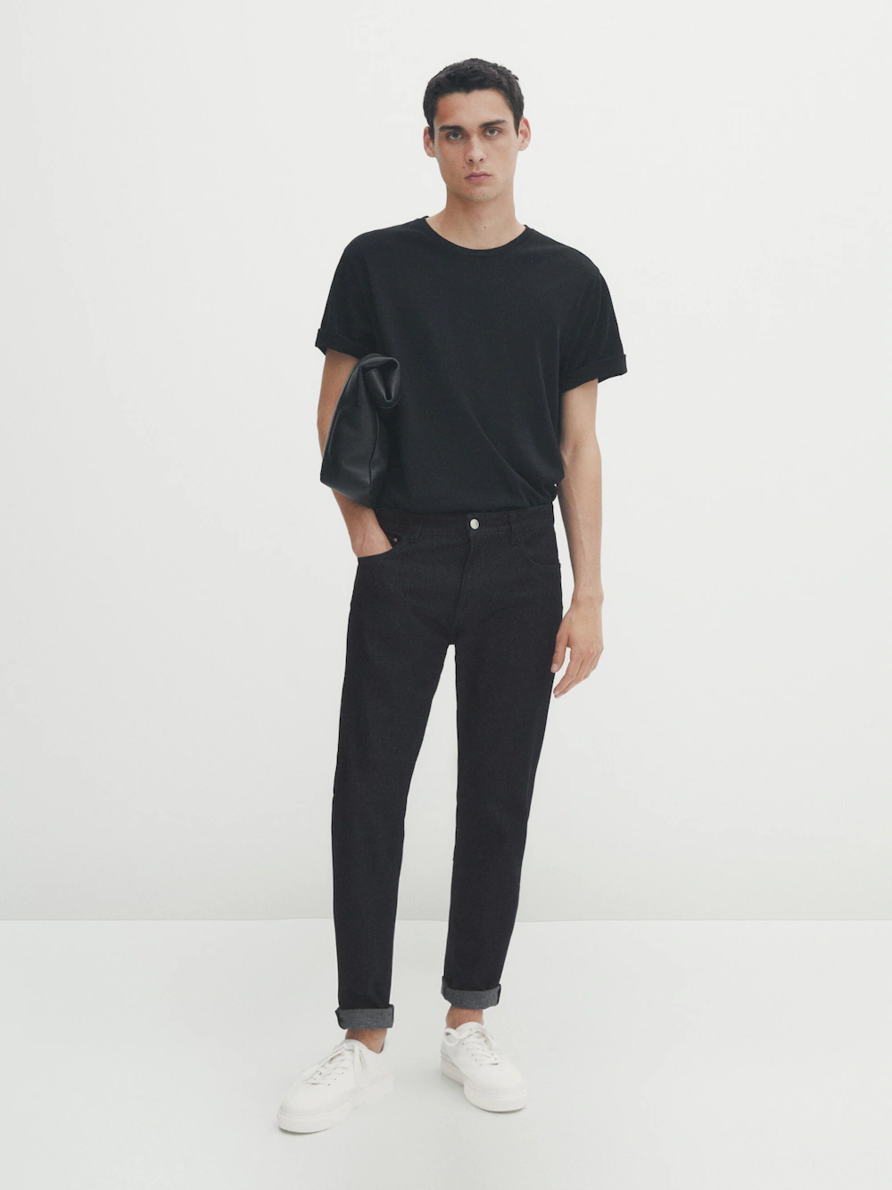 

Зауженные джинсы с полоском Massimo Dutti, индиго