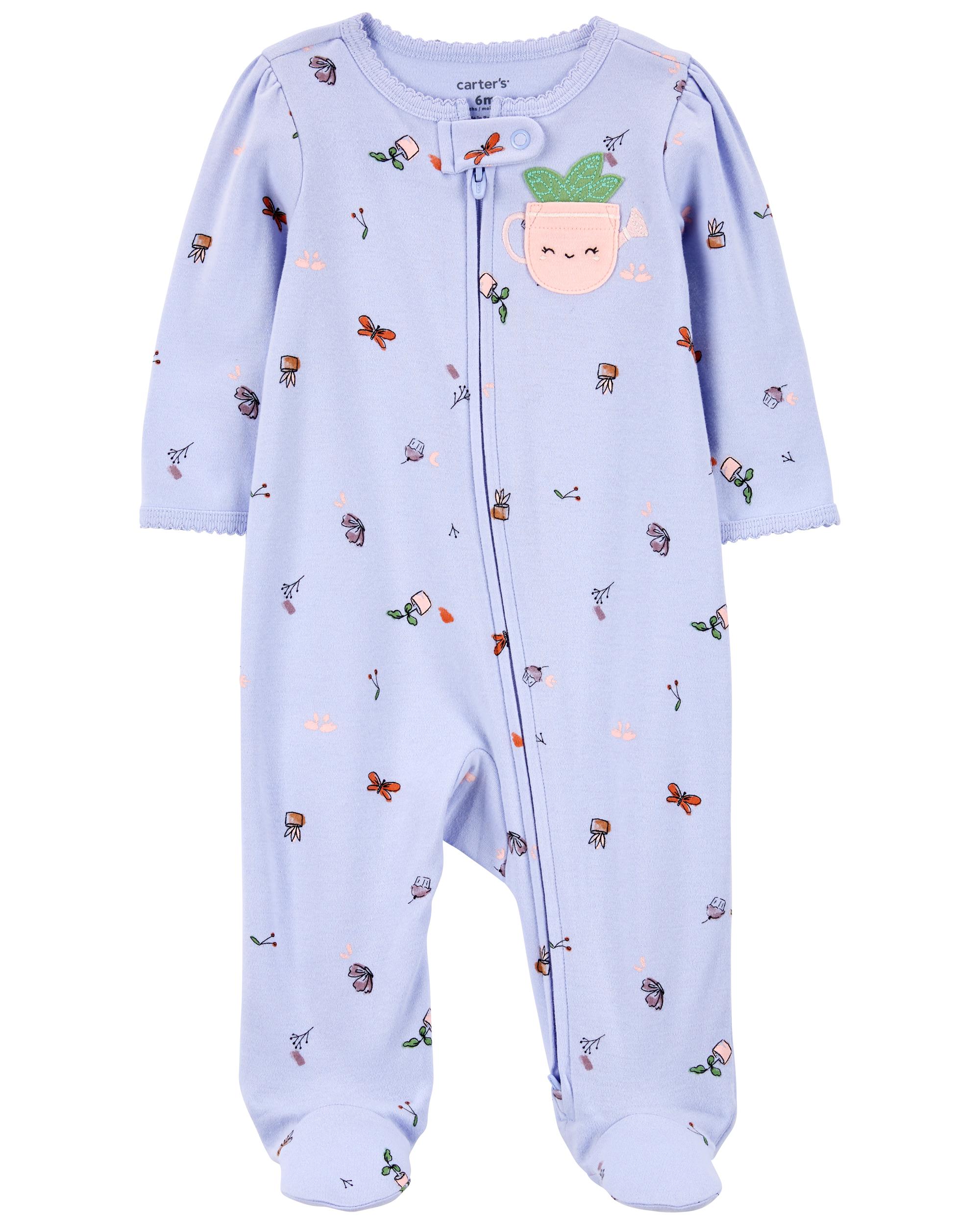 

Baby Plant 2-Way Zip Cotton Sleep & Play Carter's, фиолетовый