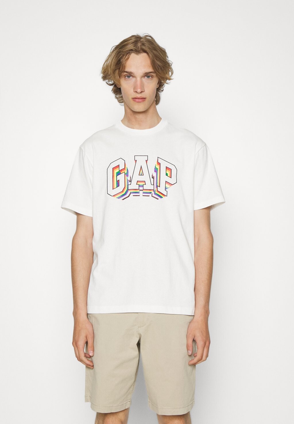 

Футболка с принтом GAP, молочный, Коричневый
