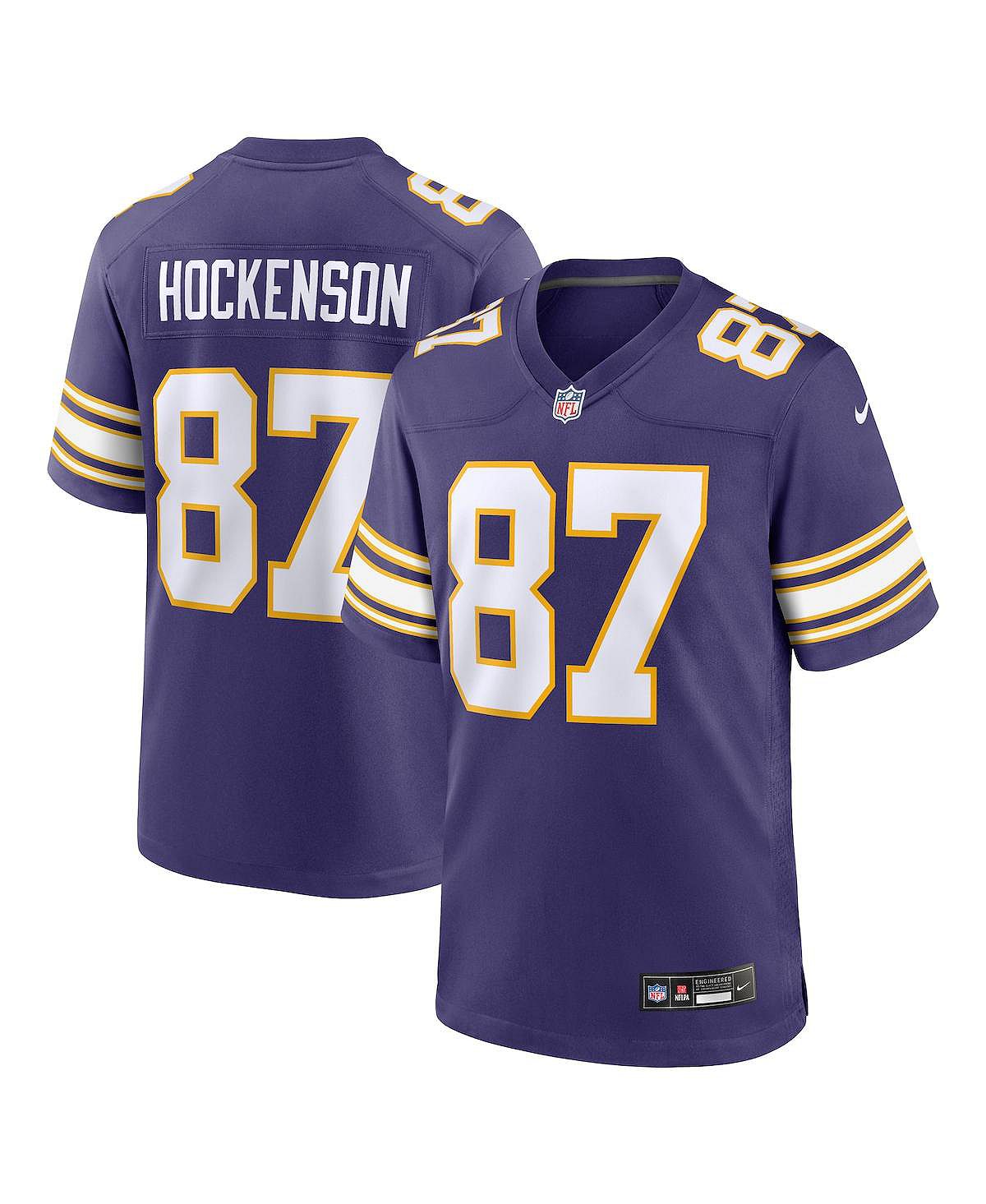 Мужской Ти Джей Hockenson Purple Minnesota Vikings Классическая игровая майка игрока Nike