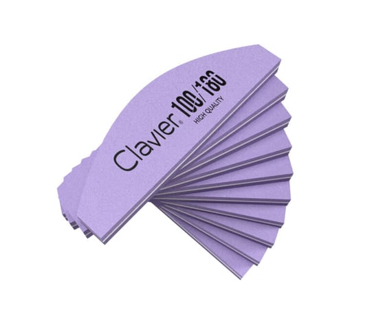 Мини-полировщики для ногтей, Фиолетовый, 100/180, 10 шт. Clavier