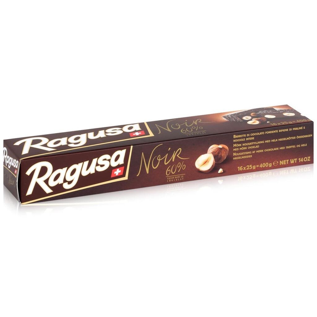 

Шоколад Ragusa Noir 60% темный с цельным фундуком 400г