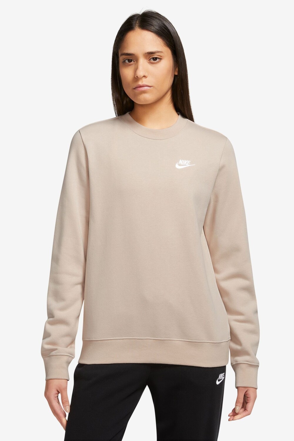 

Флисовая толстовка с круглым вырезом-клубом Nike, бежевый
