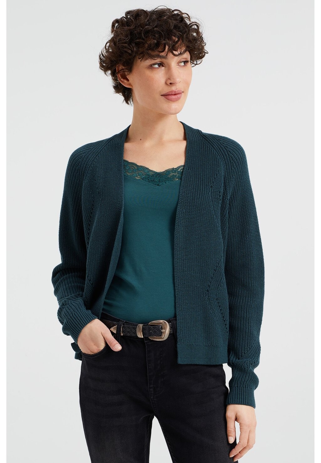 

Кардиган WE Fashion, зеленый