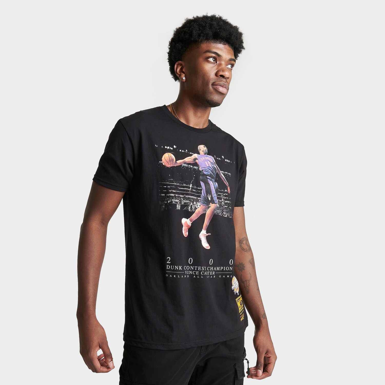 

Мужская футболка с рисунком Mitchell & Ness Vince Carter Dunk Contest, черный