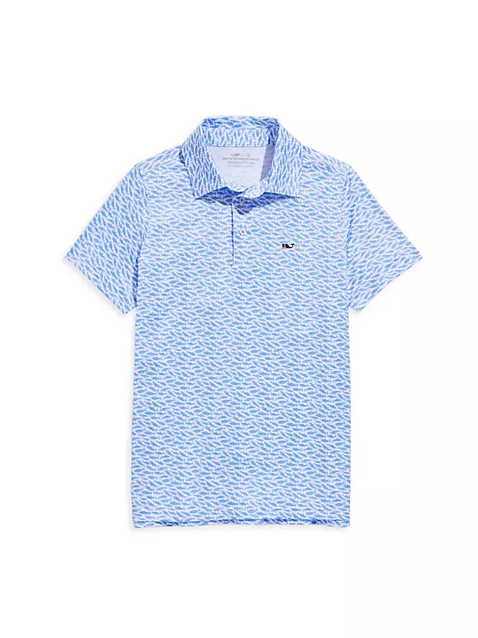 

Полосатая футболка-поло Bradley для маленьких мальчиков и мальчиков Vineyard Vines, цвет harbour ocean breeze