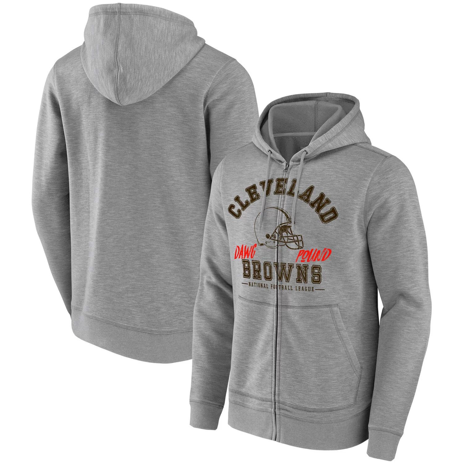 

Мужская толстовка с молнией во всю длину из коллекции NFL x Darius Rucker от Fanatics Heathered Grey Cleveland Browns Slub