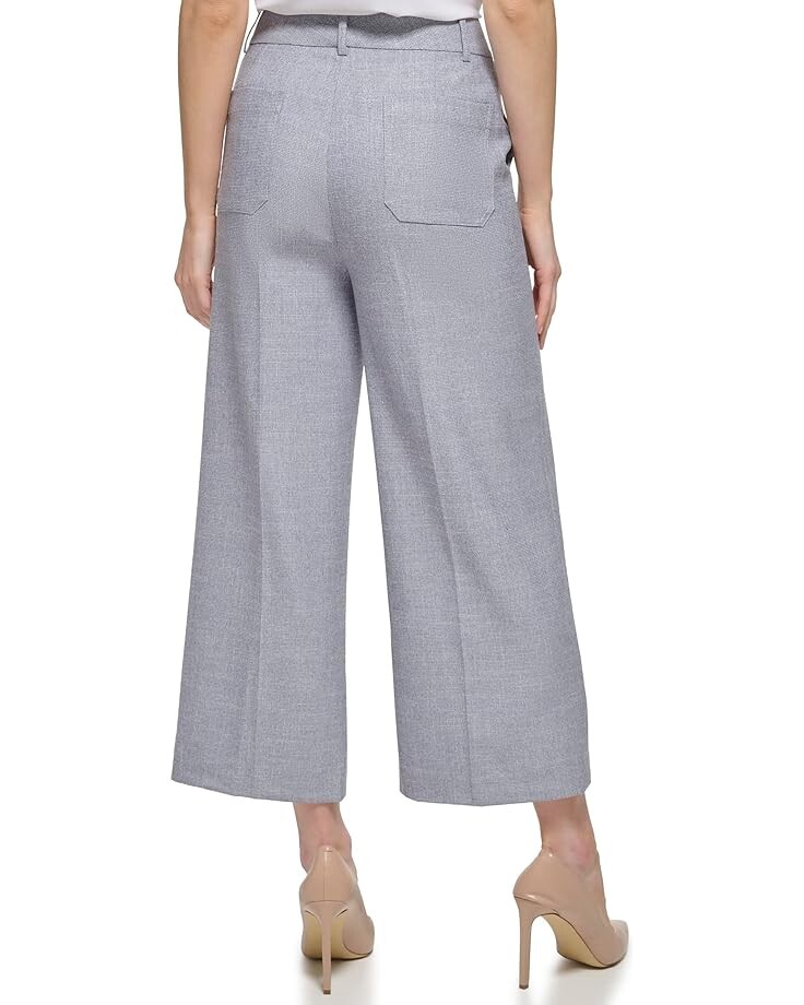 

Брюки Tommy Hilfiger Wide Leg Crop Pants, цвет Midnight/Ivory Melange