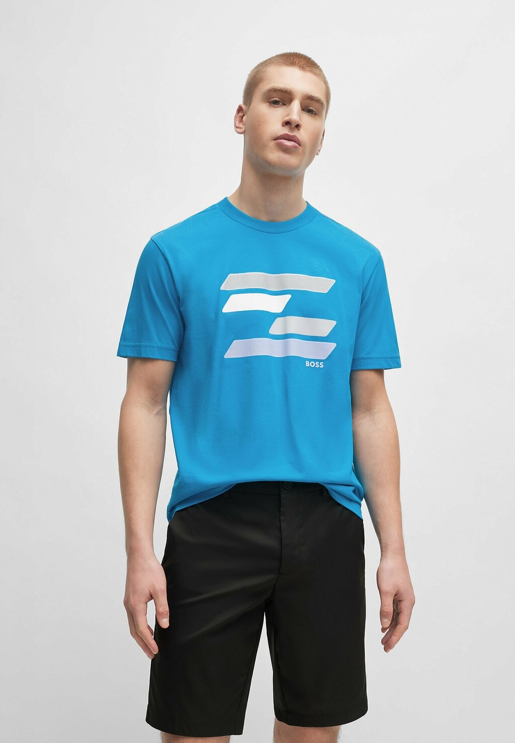 

Футболка с принтом TEE BOSS, бирюзовый