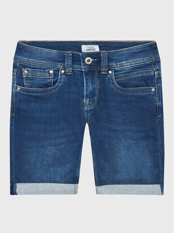 

Джинсовые шорты узкого кроя Pepe Jeans, синий