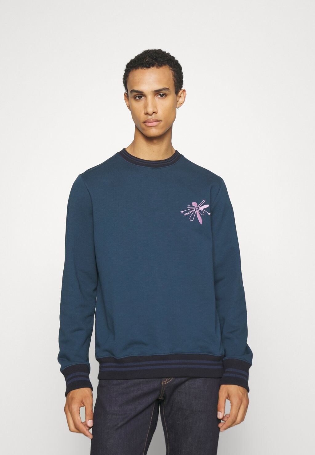 

Толстовка FLOWER PS Paul Smith, чернильно-синий, Черный