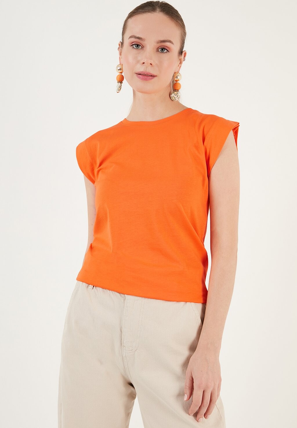

Базовая футболка CREW NECK LELA, цвет orange