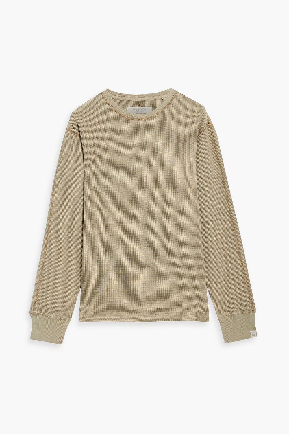 

Хлопковый свитер вафельной вязки RAG & BONE, зеленый