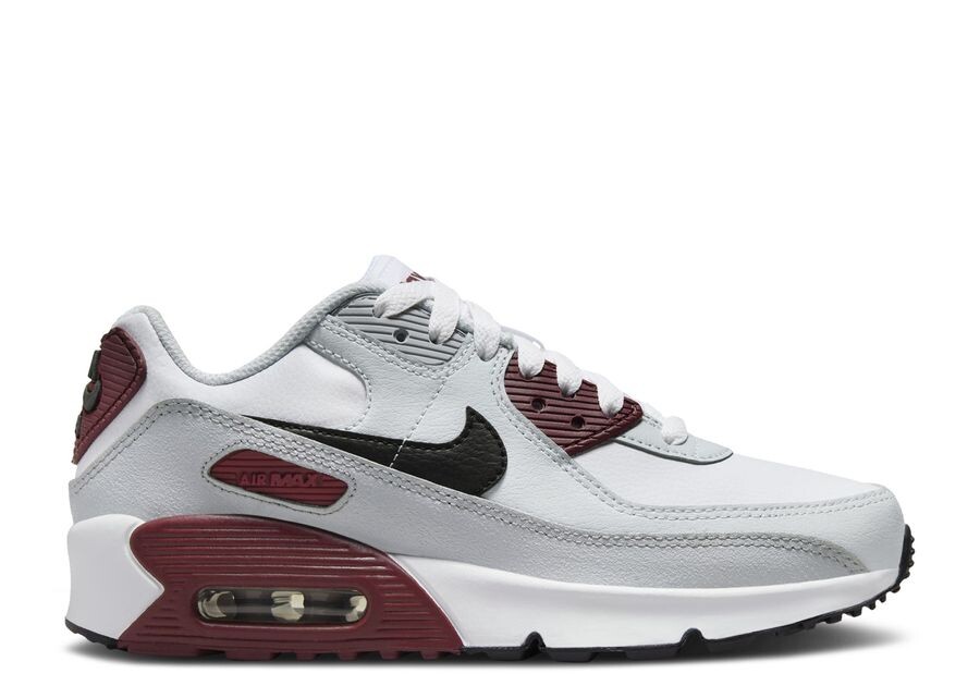

Кроссовки Nike Air Max 90 Leather Gs 'Platinum Dark Team Red', серый