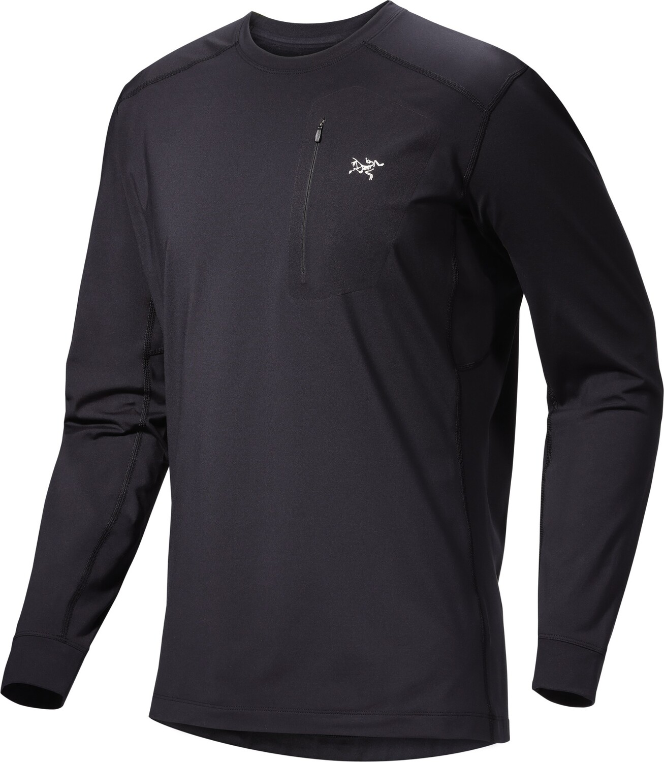 

Базовый топ Rho LT с круглым вырезом — мужской Arc'teryx, черный