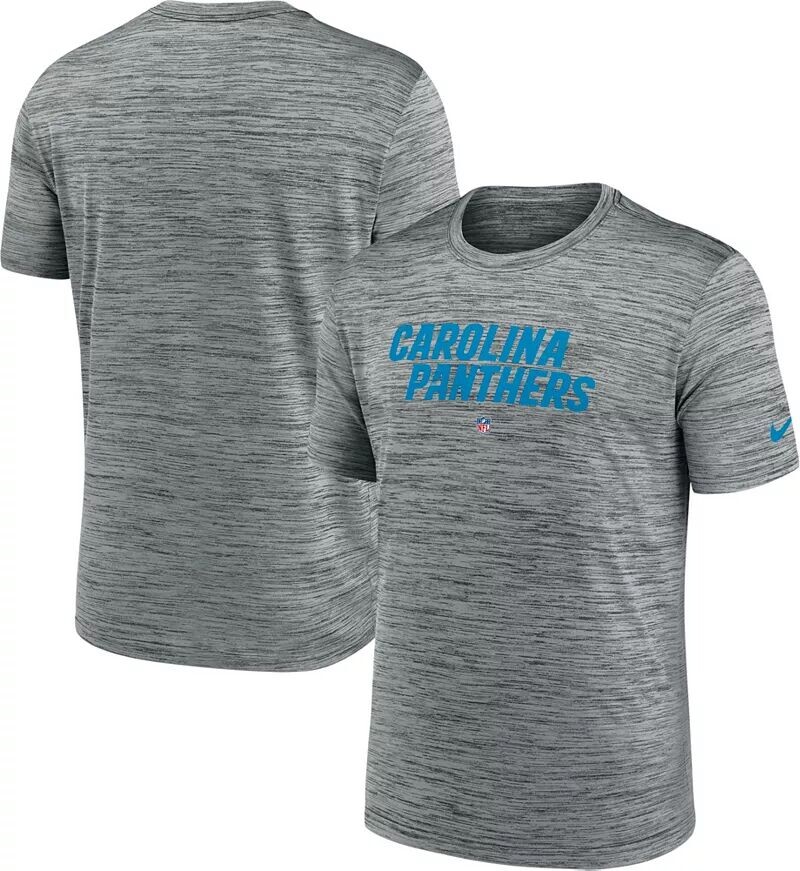 

Мужская серая футболка Nike Carolina Panthers Sideline Velocity