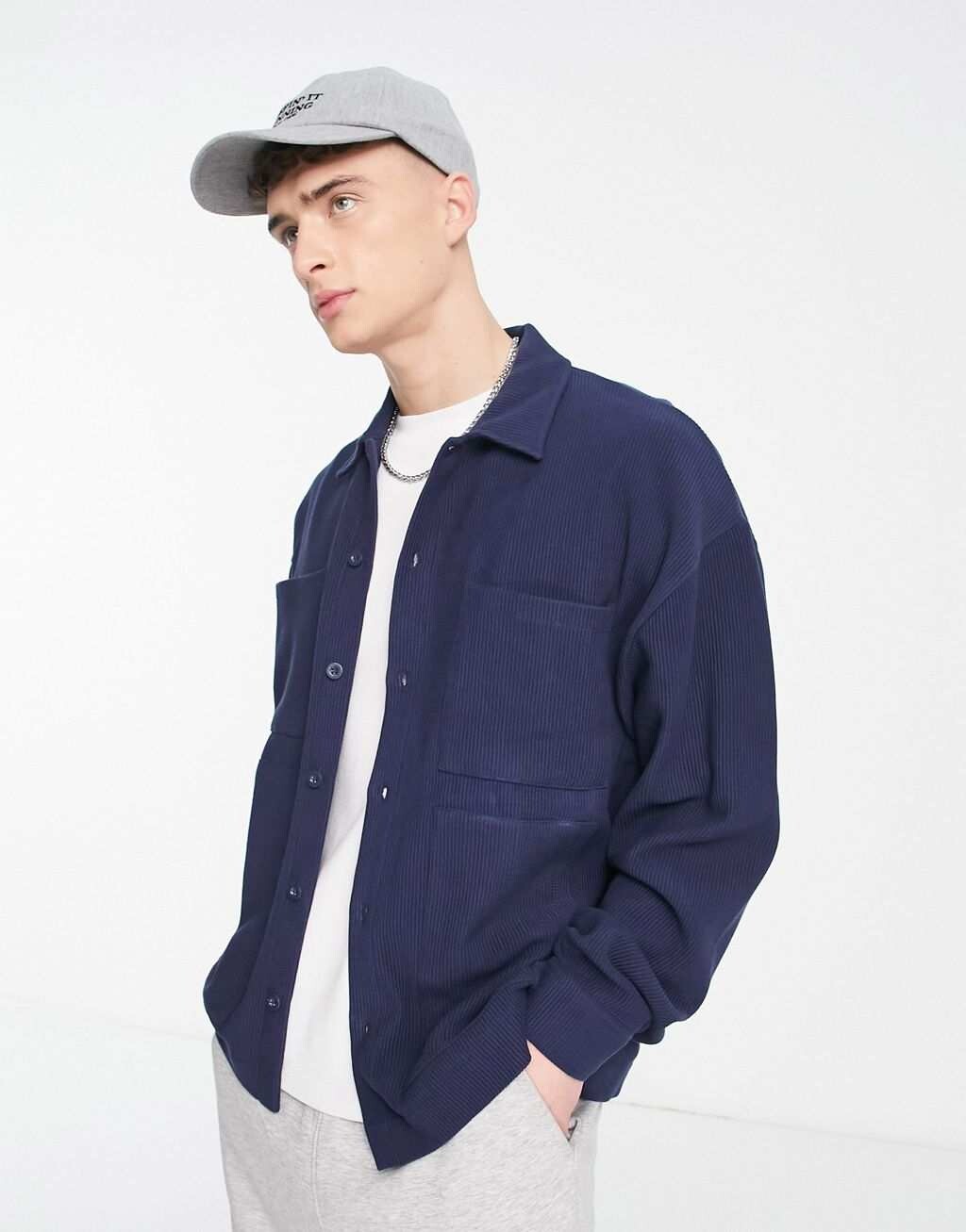 

Черная оверсайз-куртка из джерси ASOS DESIGN, Черный