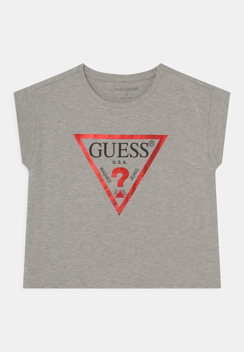 

Футболка с принтом Core Junior Cropped Guess, цвет light heather grey