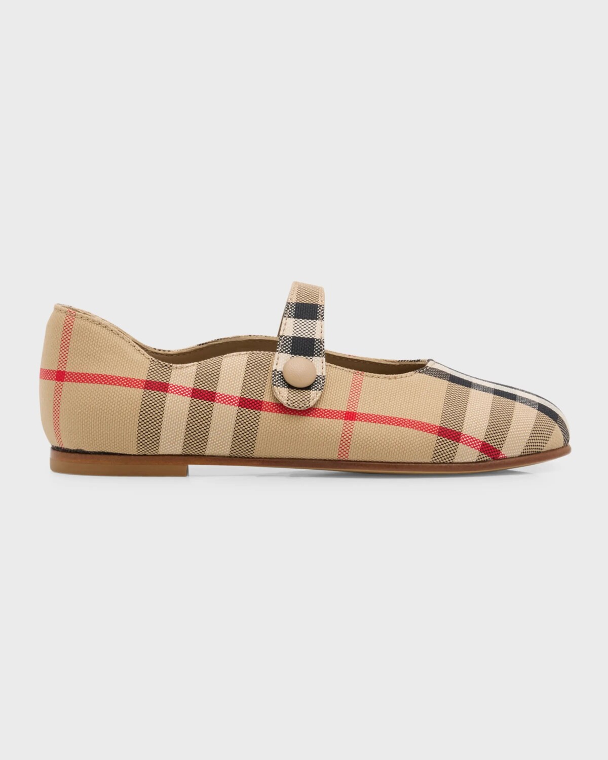 

Балетки в клетку Seth для девочек Burberry, цвет Archive Beige Check
