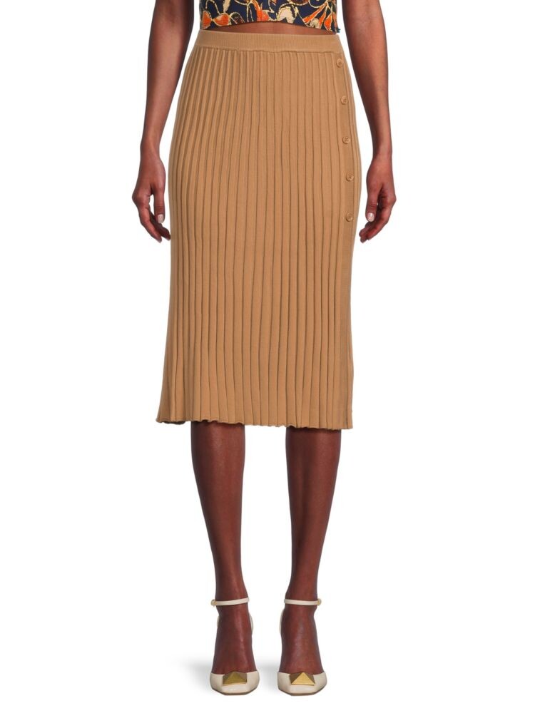 

Трикотажная юбка в рубчик Adrianna Papell, цвет Soft Camel