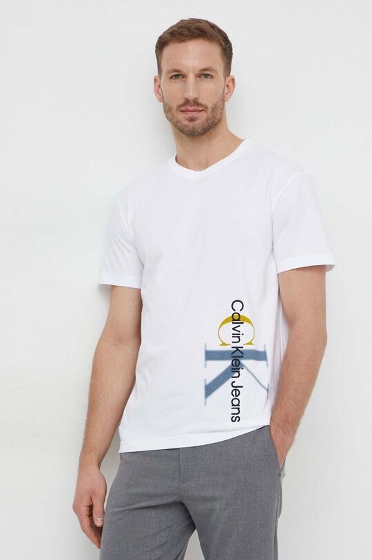 

Хлопковая футболка Calvin Klein Jeans, белый