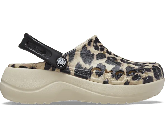 

Сабо на платформе Baya с животным принтом Crocs женские, цвет Leopard